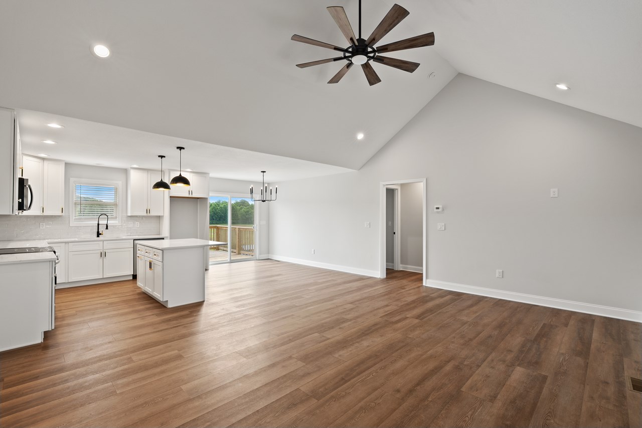 living room living room vaulted ceiling, large ceiling fan