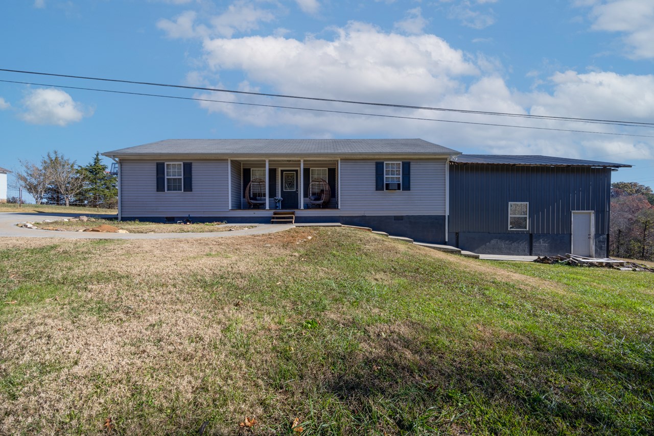 front house clear blue sky back drop